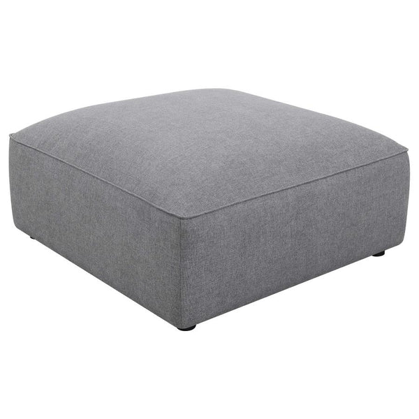 Jennifer Sectional Sofa Gray - Ottoman Angle