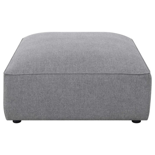 Jennifer Sectional Sofa Gray - Ottoman Front