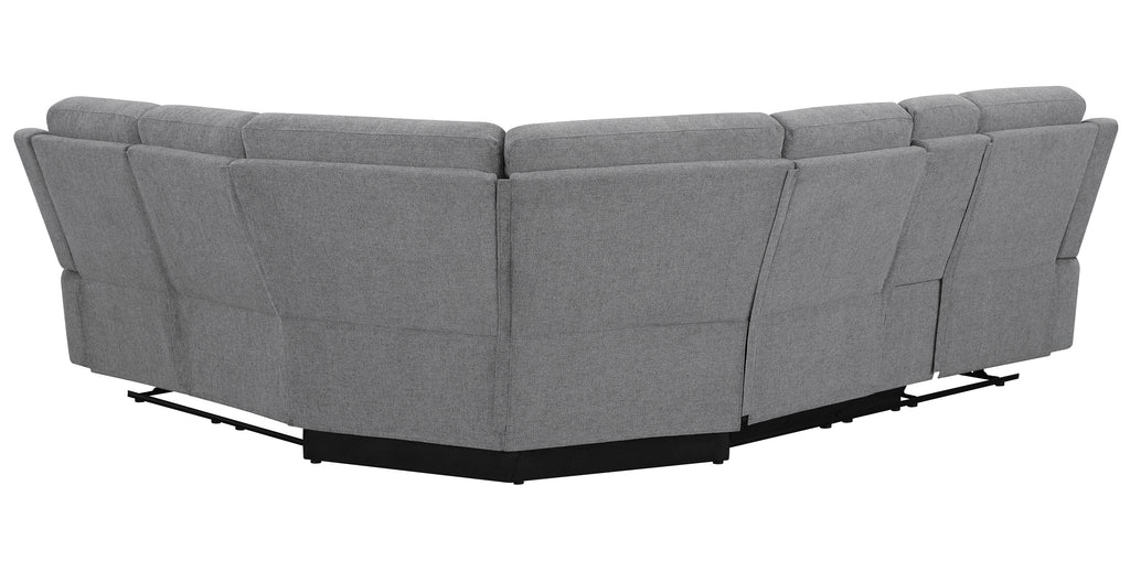 David 3-Piece Upholstered Motion Sectional - Back