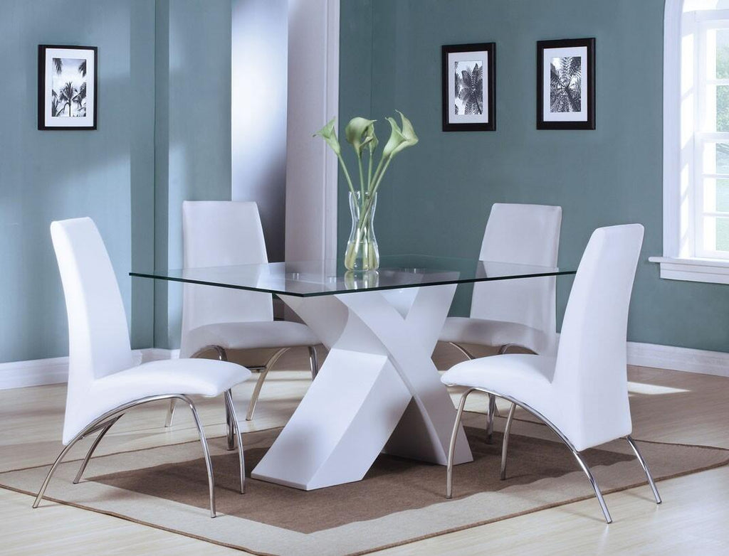 Pervis 5 Piece Dining Set White - Environment 