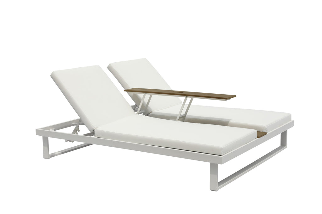 Sandy Double Lounge Chair Gray - Angle two