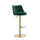 Carter Barstool - Green / Gold - Angle