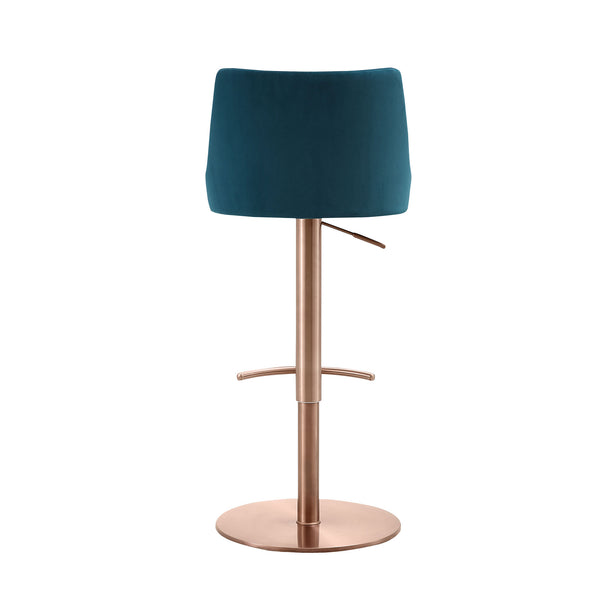 Carter Barstool - Blue / Rosegold - Back