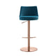 Carter Barstool - Blue / Rosegold - Front