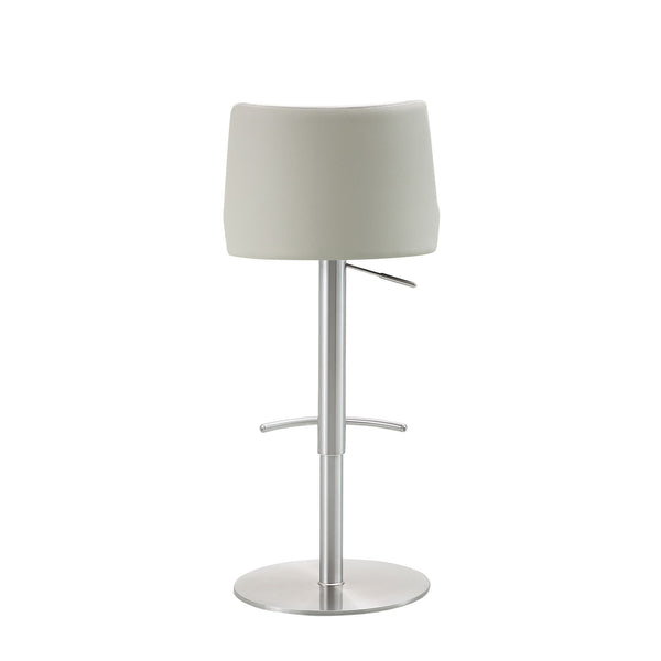 Carter Barstool - Light Gray/ Silver - Back