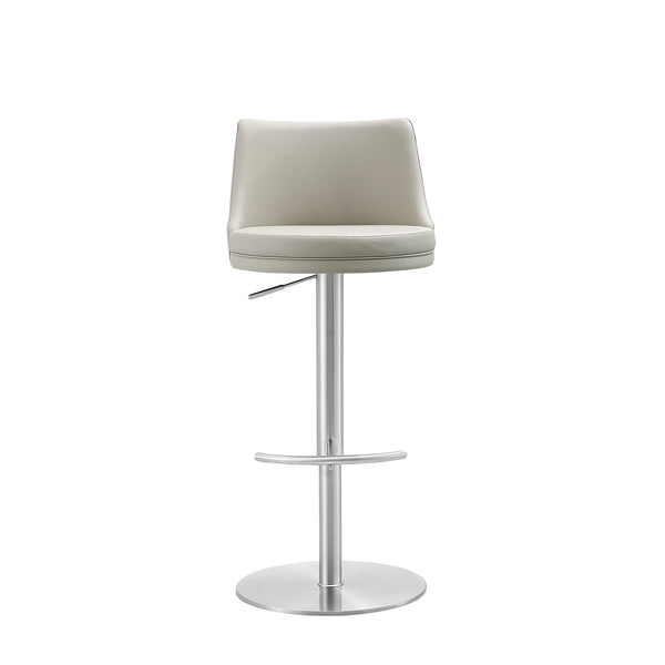 Carter Barstool - Light Gray/ Silver - Front