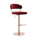 Nova Barstool Red / Rosegold - Angle