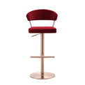 Nova Barstool Red / Rosegold - Front