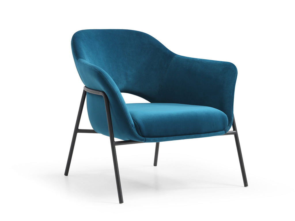 Karla Leisure Chair Blue - Angle