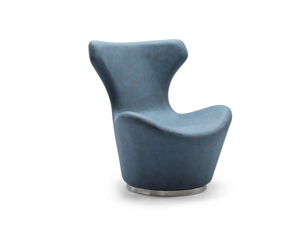 Easton Swivel Leisure Chair Blue - Side