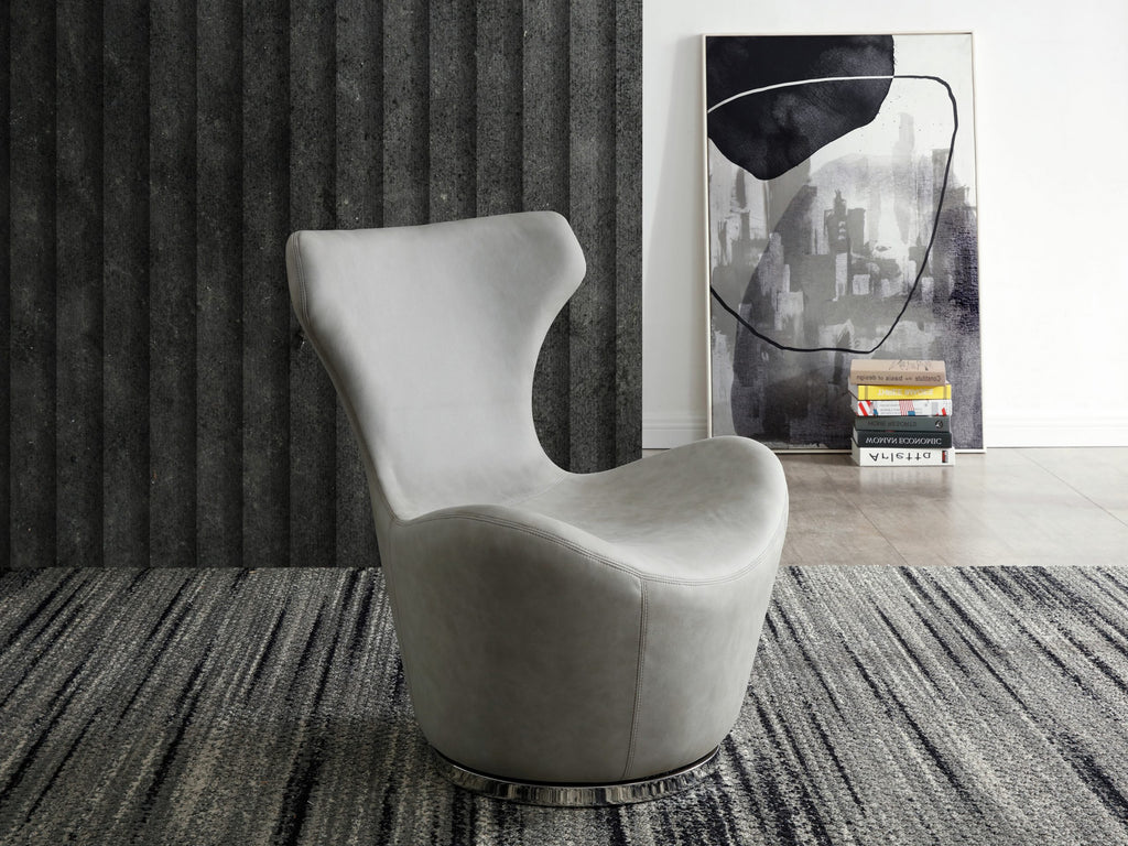 Easton Swivel Leisure Chair Light Gray - Environment