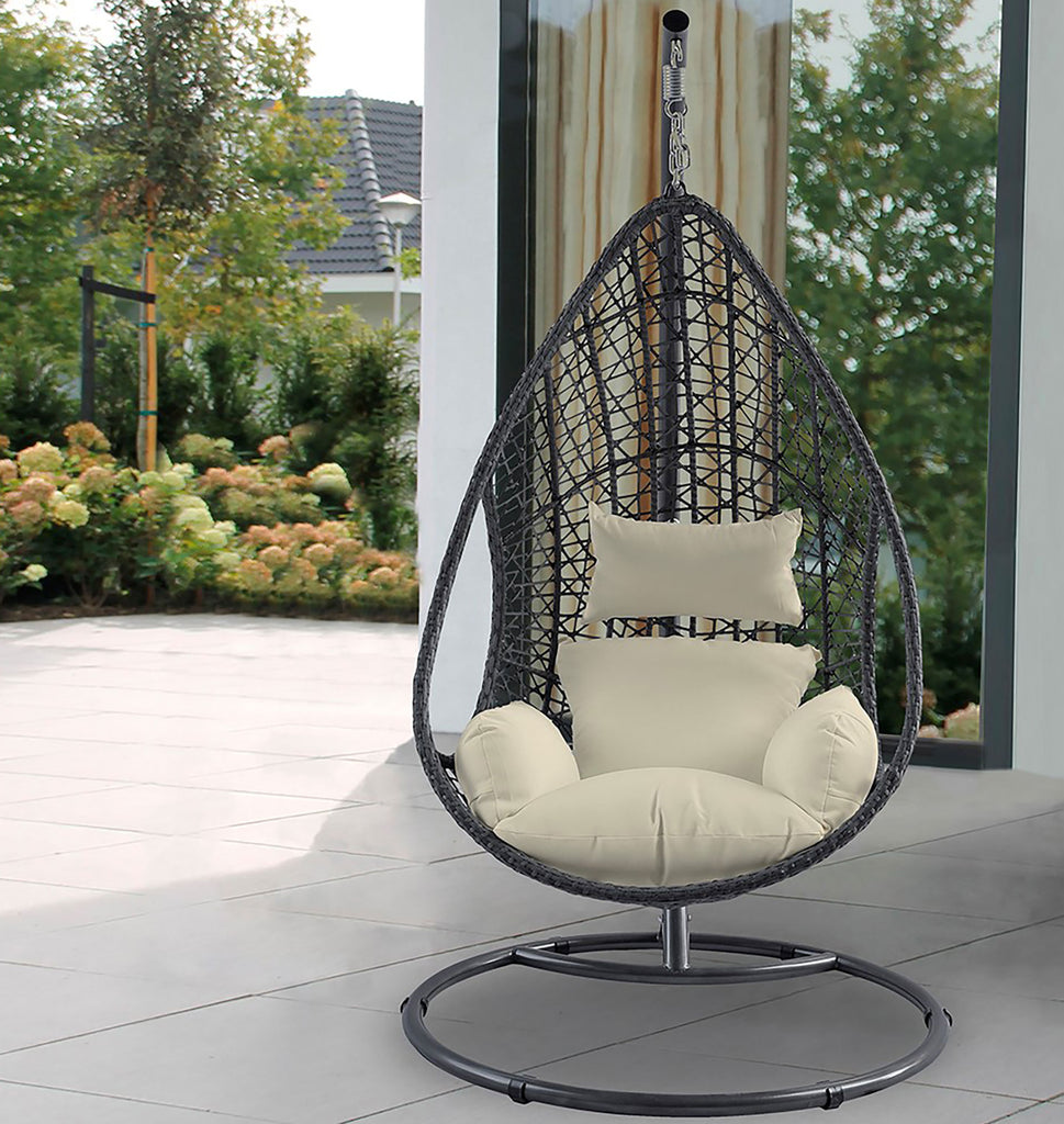Bravo Outdoor Egg Chair Gray - Environment  front