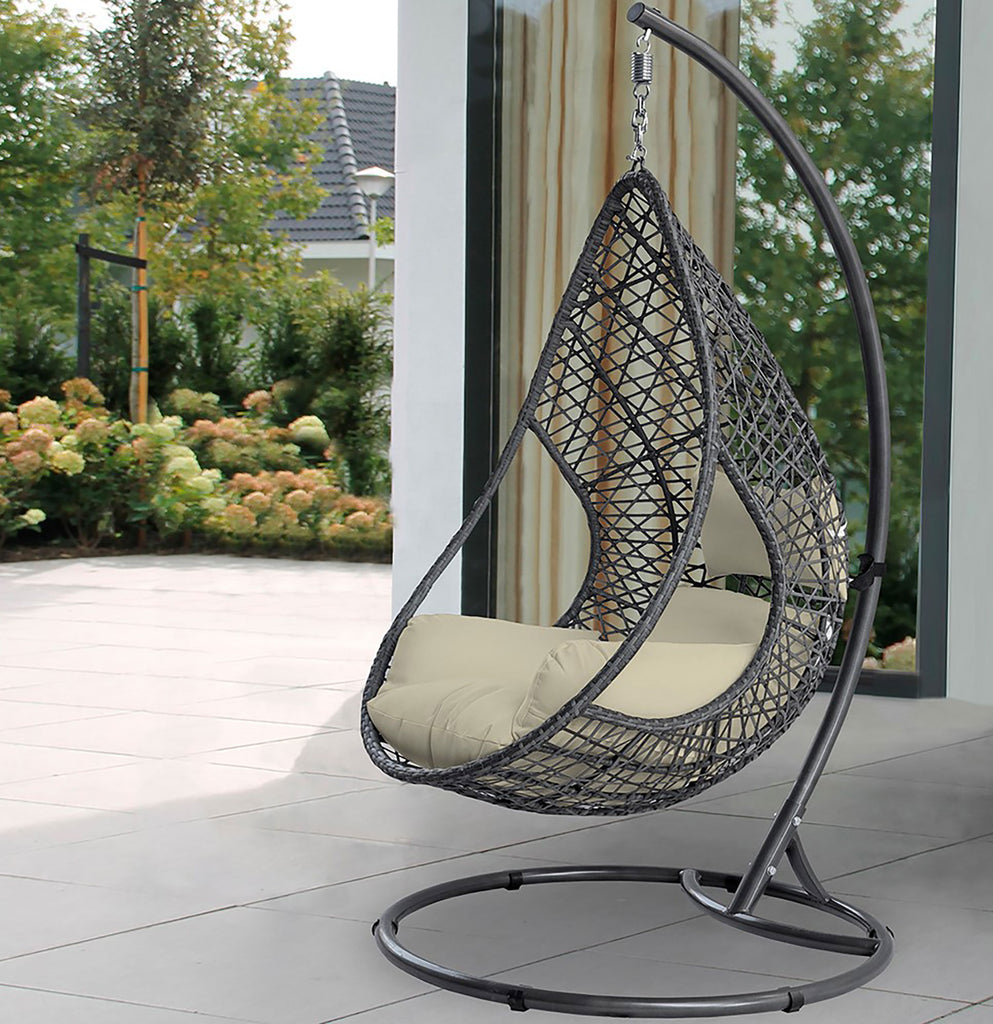 Bravo Outdoor Egg Chair Gray - Environment Side 