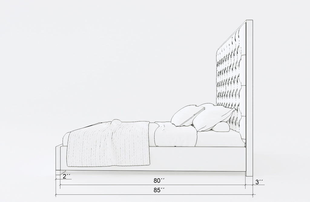 Venecia Bed - Measurement- Side