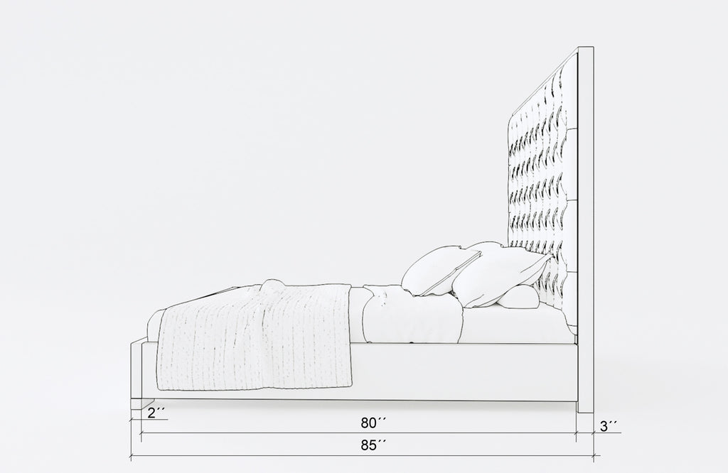 Verona Bed - Measurement - Side