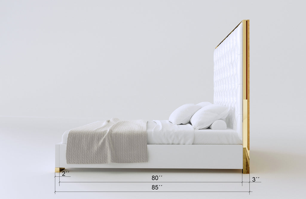 Florencia Bed - Measurement - Side