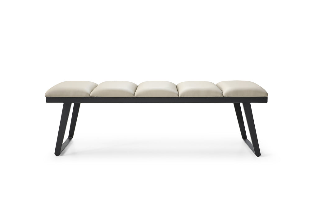 Ethan Bench Light Gray - Front