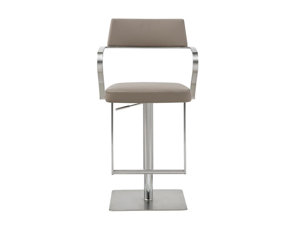 Zuri Barstool Taupe - Front