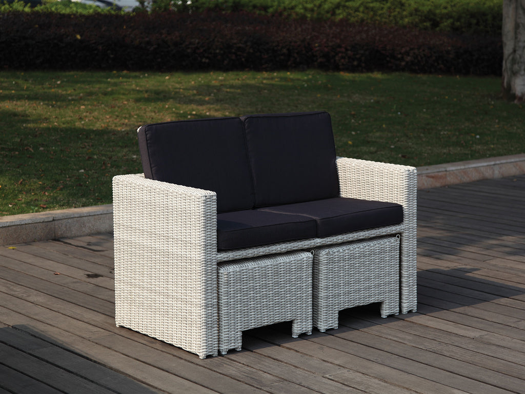 Robinson Collection White - Loveseat