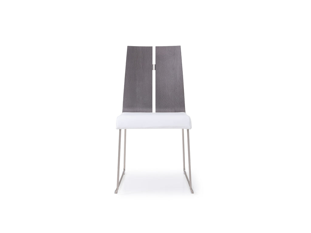 Lauren Dining Chair Gray White - Front