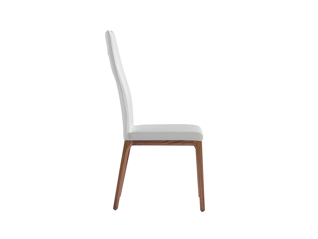 Ricky Dining Chair Walnut White - Side