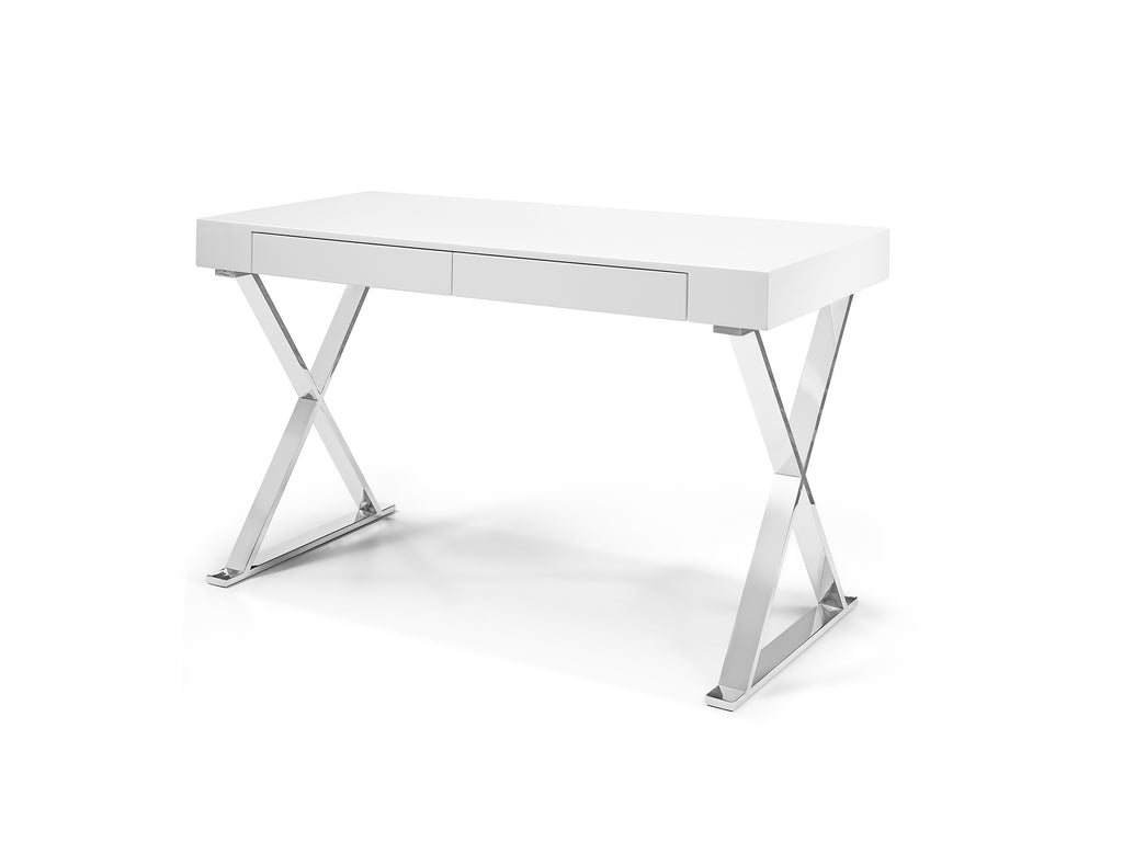 Elm Desk Large White - Angle