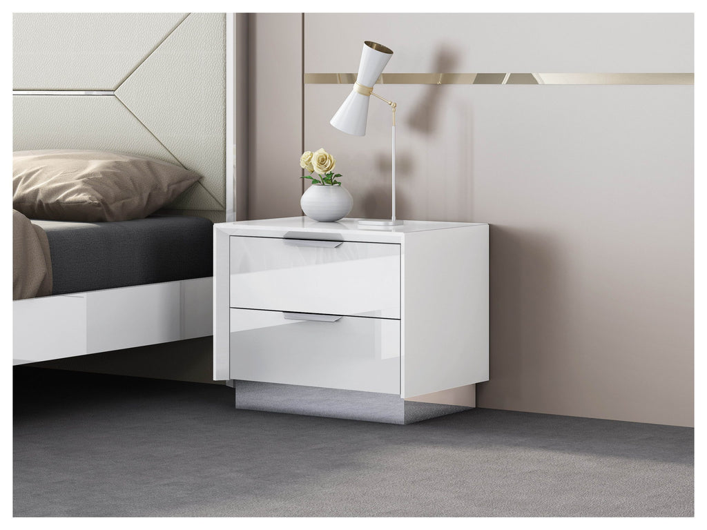 Navi Nightstand White - Renzzi Furniture