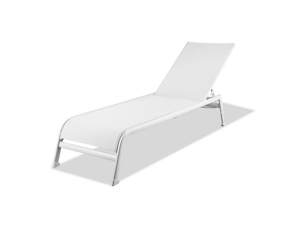 Sunset Outdoor Chaise White - Angle