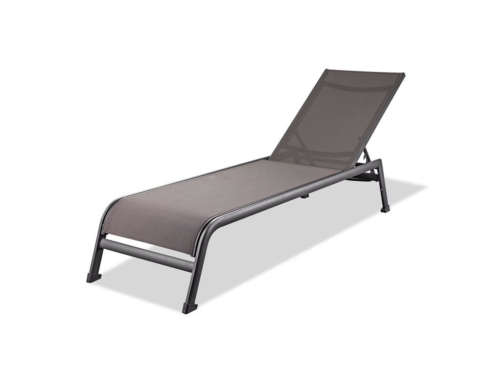 Sunset Outdoor Chaise Taupe - Angle