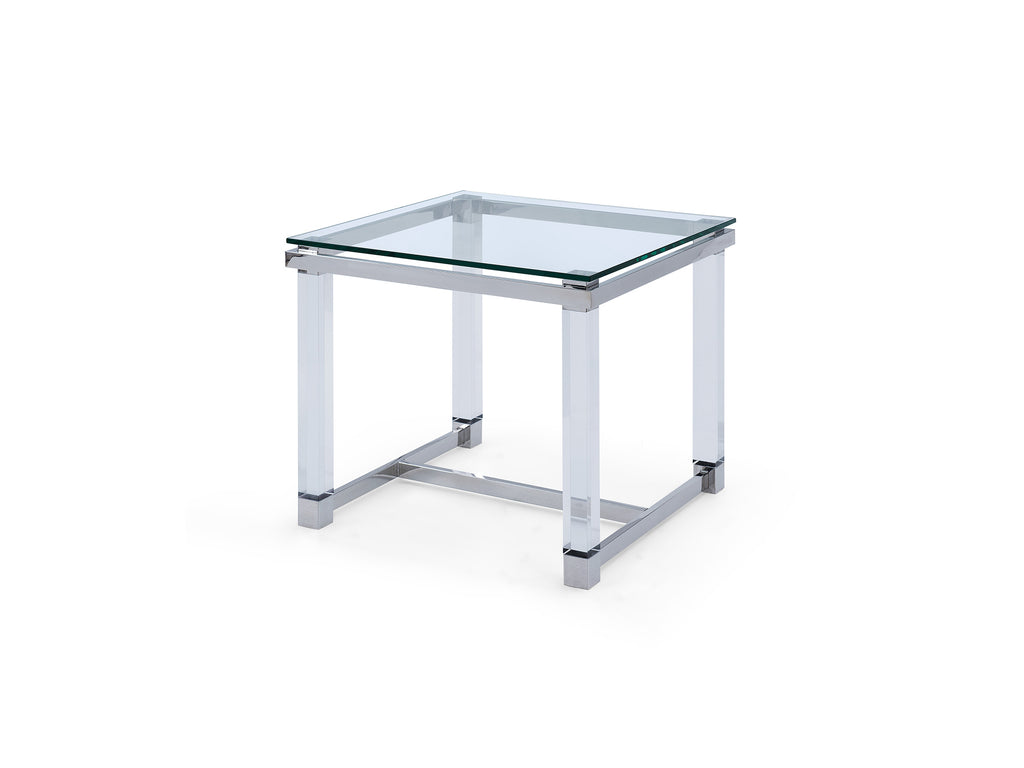 Brianna Acrylic Side Table - Angle