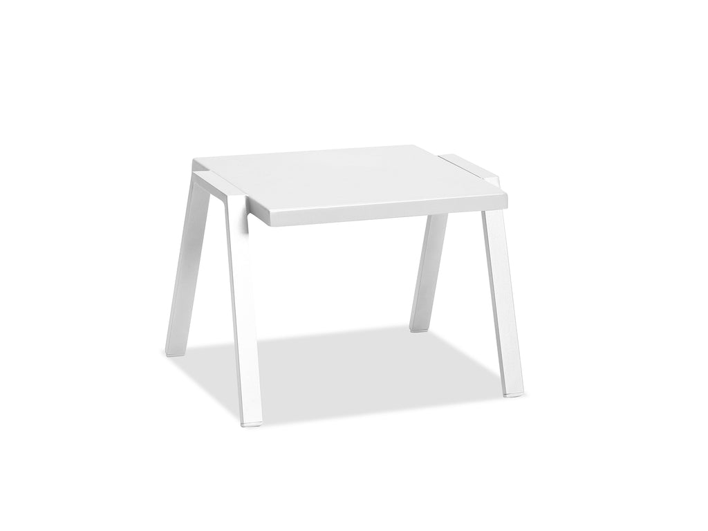 Rio Outdoor Side Table White - Angle